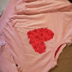Floral heart design blouse